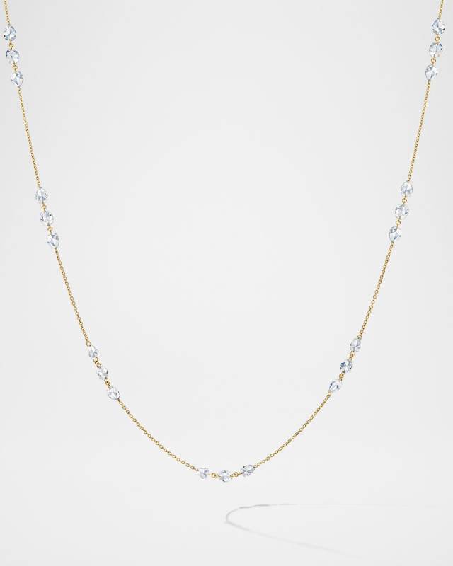 18K Yellow Gold Diamond Station Necklace